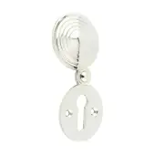JR9PN Frelan Hardware Jedo Reeded Covered Escutcheon Polished Nickel