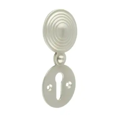 Click Here To Enlarge This Photo Of JR9SN Frelan Hardware Jedo Reeded Covered Escutcheon Satin Nickel