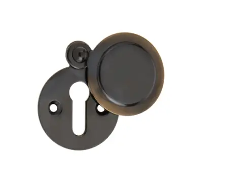 Click Here To Enlarge This Photo Of JV42AB Frelan Hardware Jedo Round Covered Escutcheon 32mm Antique Brass
