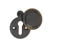 JV42AB Frelan Hardware Jedo Round Covered Escutcheon 32mm Antique Brass