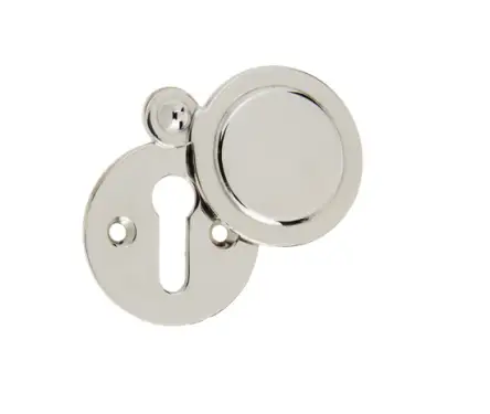 Click Here To Enlarge This Photo Of JV42PN Frelan Hardware Jedo Round Covered Escutcheon 32mm Polished Nickel