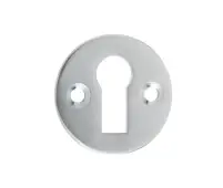 JV41SC Frelan Hardware Jedo Round Open Escutcheon Standard Keyway 32mm Satin Chrome