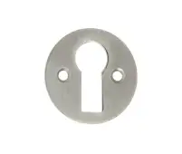 JV41SN Frelan Hardware Jedo Round Open Escutcheon Standard Keyway 32mm Satin Nickel