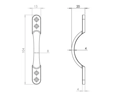 Click Here To Enlarge This Photo Of JV194APC Frelan Hardware Jedo Sash Handle 102mm Polished Chrome
