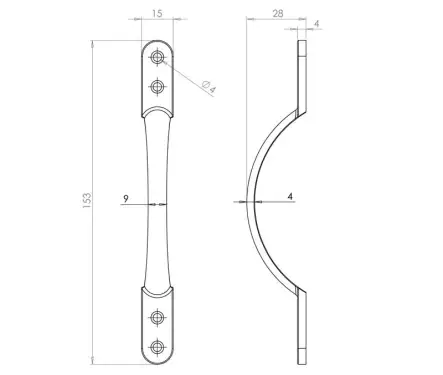 Click Here To Enlarge This Photo Of JV194CSC Frelan Hardware Jedo Sash Handle 152mm Satin Chrome