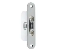J996PC Frelan Hardware Jedo Sash Pulley with Radius Plate 117mm x 35mm Polished Chrome