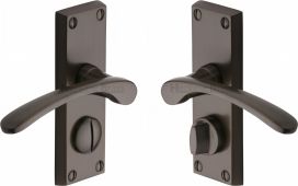 V4144-MB Heritage Brass Door Handle For Privacy Set Sophia Short Design Matt Bronze Finish