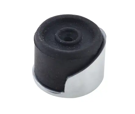 Click Here To Enlarge This Photo Of JV9529SC Frelan Hardware Jedo Shielded Floor Mounted Door Stop (No Rose)  40x30mm Satin Chrome