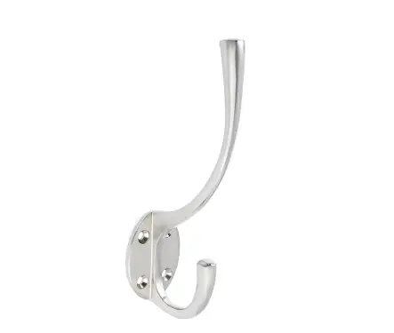 Click Here To Enlarge This Photo Of JV60SN Frelan Hardware Jedo Solid Brass Hat & Coat Hook 142mm Satin Nickel