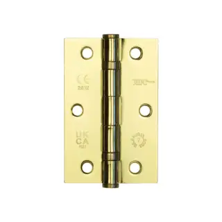 J8501EB Frelan Hardware Jedo Steel Ball Bearing Hinges 89mm x 58mm x 2mm Electro Brass