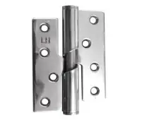 J9510LHPSS Frelan Hardware Jedo Polished Stainless Steel Rising Butt Hinges 102mm x 76mm x 3mm (Left Hand)