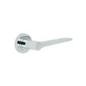 JV851PC Frelan Hardware Jedo 'Geo' Lever Handles on Round Rose - Polished Chrome
