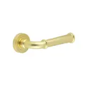 JV847SB Frelan Hardware Jedo 'Classic' Lever Handles on Round Rose - Satin Brass