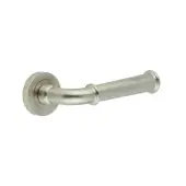 JV847SN Frelan Hardware Jedo 'Classic' Lever Handles on Round Rose - Satin Nickel
