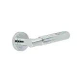JV848PC Frelan Hardware Jedo 'Bloom' Lever Handles on Round Rose - Polished Chrome