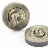 JV2666AB Frelan Hardware Jedo Designer Turn & Release on Round Rose without Indicator 50x10mm Antique Brass