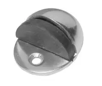 J1185 Frelan Hardware Aluminium Floor Mounted Door Stop (No Rose) 50x40mm Satin Anodised Aluminium