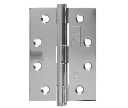Click Here To Enlarge This Photo Of J451BT-PC Frelan Hardware Jedo Grade 7 Steel Heavy Duty Button Tip Hinges 102mm x 76mm x 2.5mm Polished Chrome