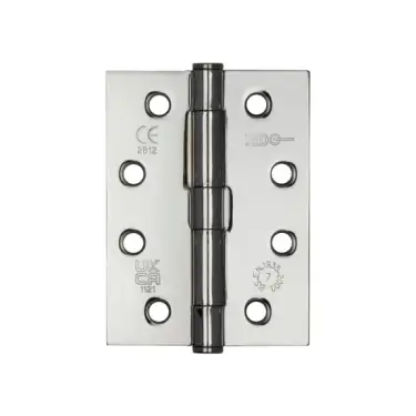 Click Here To Enlarge This Photo Of J451BT-PC Frelan Hardware Jedo Grade 7 Steel Heavy Duty Button Tip Hinges 102mm x 76mm x 2&period;5mm Polished Chrome