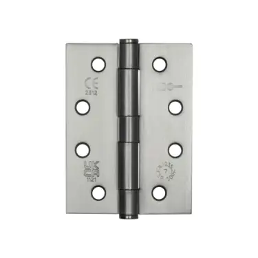 Click Here To Enlarge This Photo Of J451BT-SC Frelan Hardware Jedo Grade 7 Steel Heavy Duty Button Tip Hinges 102mm x 76mm x 2&period;5mm Satin Chrome