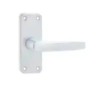 J5600 Frelan Hardware Contract Door Handle on Short Latchplate Satin Anodised Aluminium