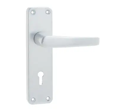 Click Here To Enlarge This Photo Of J5601 Frelan Hardware Contract Door Handle on Lockplate Satin Anodised Aluminium