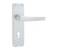 J5601 Frelan Hardware Contract Door Handle on Lockplate Satin Anodised Aluminium