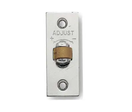 Click Here To Enlarge This Photo Of J8073SN Frelan Hardware Jedo Adjustable Rollerbolt Catch with Brass Roller 36mm Satin Nickel