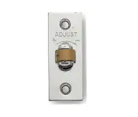 J8073SN Frelan Hardware Jedo Adjustable Rollerbolt Catch with Brass Roller 36mm Satin Nickel