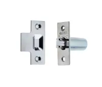 J8075PC Frelan Hardware Jedo Adjustable Rollerbolt Catch with Nylon Roller 36mm Polished Chrome