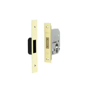 Click Here To Enlarge This Photo Of JL1060PB Frelan Hardware Jedo Euro Profile Deadlock 65mm Polished Brass