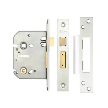 Click Here To Enlarge This Photo Of JL1072SC Frelan Hardware Jedo Bathroom Lock 76mm Satin Chrome