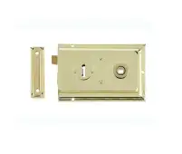 JL185EB Frelan Hardware Reversible Rim Lock 152x102mm Electro Brass