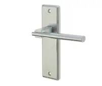 JV3013SC Frelan Hardware Delta Suite Door Handles on Latchplate Satin Chrome