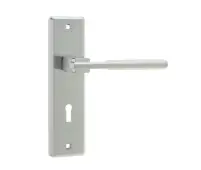 JV3003SC Frelan Hardware Delta Suite Door Handles on Lockplate Satin Chrome
