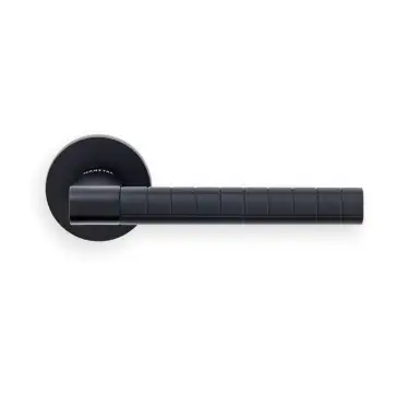 Click Here To Enlarge This Photo Of HQ5MB Carlisle Brass Manital 'Hey Quadra' Lever Handle on Round Rose - Matt Black