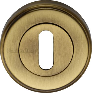 Click Here To Enlarge This Photo Of V5000-AT Heritage Brass Key Escutcheon Antique Brass Finish