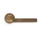 HN5AB Carlisle Brass Manital 'Hey Rete' Lever Handle on Round Rose - Antique Brass