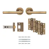 UDP011AB/INTB - Carlisle Brass 'Faro' Ultimate Door Pack - Antique Brass