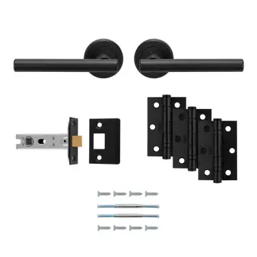 Click Here To Enlarge This Photo Of UDP011MB/INTB - Carlisle Brass 'Faro' Ultimate Door Pack - Matt Black