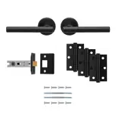 UDP011MB/INTB - Carlisle Brass 'Faro' Ultimate Door Pack - Matt Black