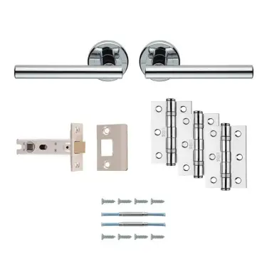 Click Here To Enlarge This Photo Of UDP011CP/INTB - Carlisle Brass 'Faro' Ultimate Door Pack - Polished Chrome