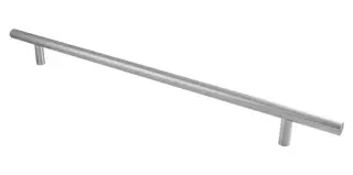 CFPT1600SSS Carlisle Brass Eurospec 775mm o/a x 600mm c/c x 22mm Dia. Straight T Bar Pull Handle (G304) Satin Stainless Steel