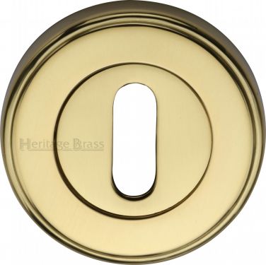 Click Here To Enlarge This Photo Of V5000-PB Heritage Brass Key Escutcheon Polished Brass Finish
