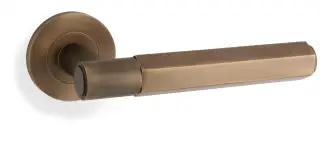 AW224IB - Alexander & Wilks Spitfire Hex Lever on Round Rose - Italian Brass