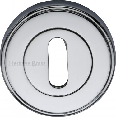 Click Here To Enlarge This Photo Of V5000-PC Heritage Brass Key Escutcheon Polished Chrome Finish