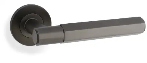 Click Here To Enlarge This Photo Of AW224DBZ - Alexander & Wilks Spitfire Hex Lever on Round Rose - Dark Bronze