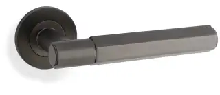 AW224DBZ - Alexander & Wilks Spitfire Hex Lever on Round Rose - Dark Bronze