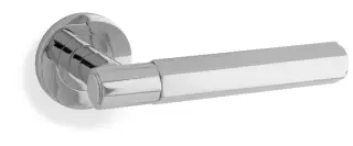AW224PC - Alexander & Wilks Spitfire Hex Lever on Round Rose - Polished Chrome