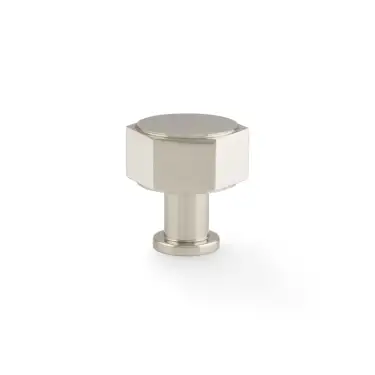 Click Here To Enlarge This Photo Of AW828-33-PN - Alexander & Wilks Vesper Hex 33mm Cabinet Knob - Polished Nickel